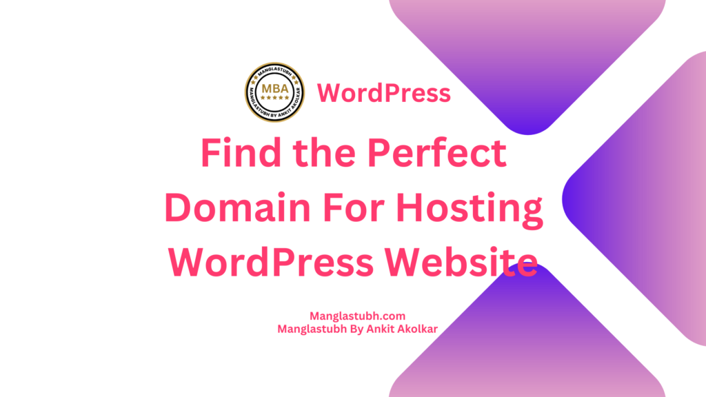find the perfect domain for hosting wordpress website. Manglastubh by ankit akolkar. free online courses. free seo tools
