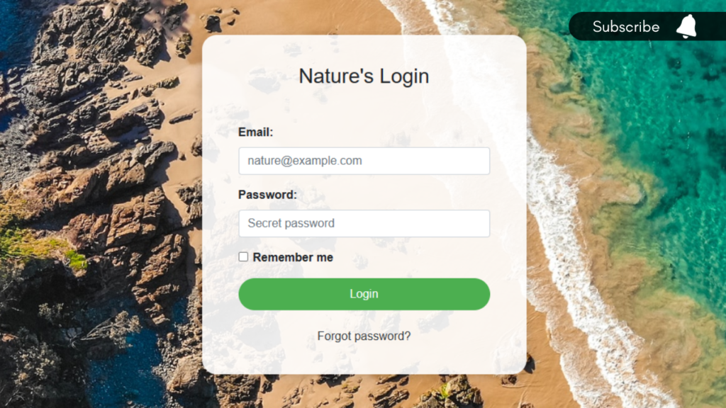 how to create responsive nature's login form. Manglastubh by ankit akolkar