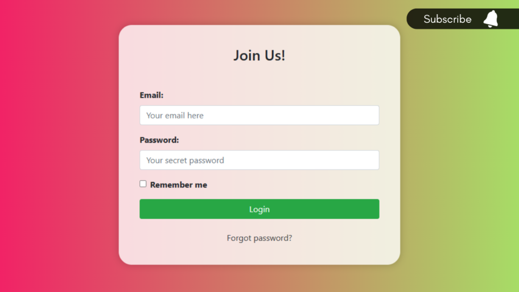 how to create responsive join us login form. Manglastubh by ankit akolkar