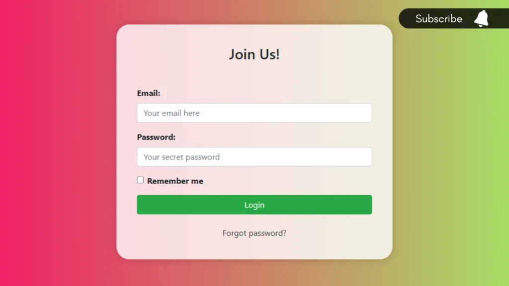 how to create responsive join us login form. Manglastubh by ankit akolkar
