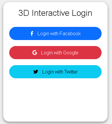 HOW TO CREATE 3D Social Login Form. manglastubh by ankit akolkar