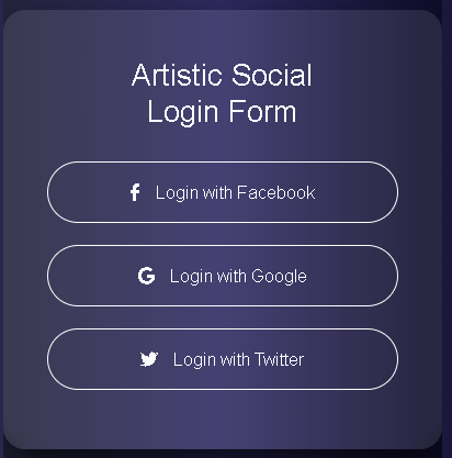 HOW TO CREATE Artistic Social Login Form. manglastubh by ankit akolkar