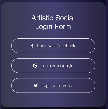 HOW TO CREATE Artistic Social Login Form. manglastubh by ankit akolkar