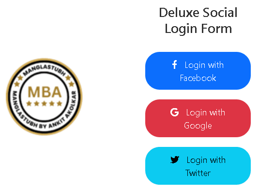 HOW TO CREATE Deluxe Social Login Form. manglastubh by ankit akolkar