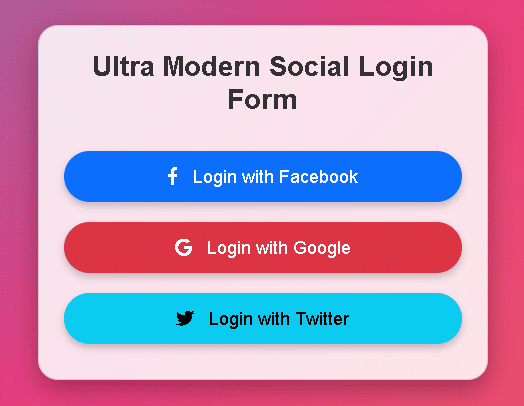 How To Create Ultra Modern Social Login Form. manglastubh by ankit akolkar