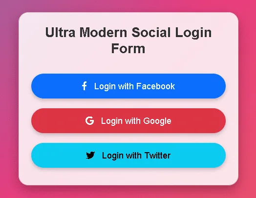 How To Create Ultra Modern Social Login Form. manglastubh by ankit akolkar